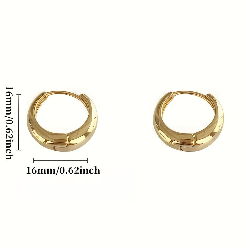 Golden Luxe Huggie Hoops – Tarnish-free, Stainless Steel Mini Bold Earrings