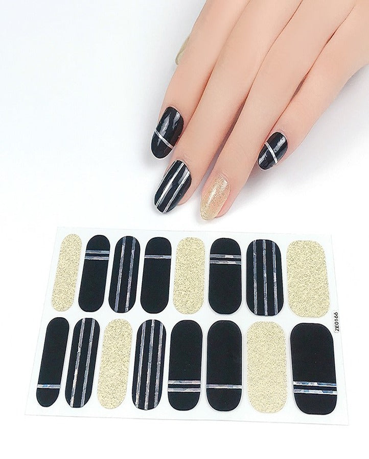 Black Royal Nail Art Strips