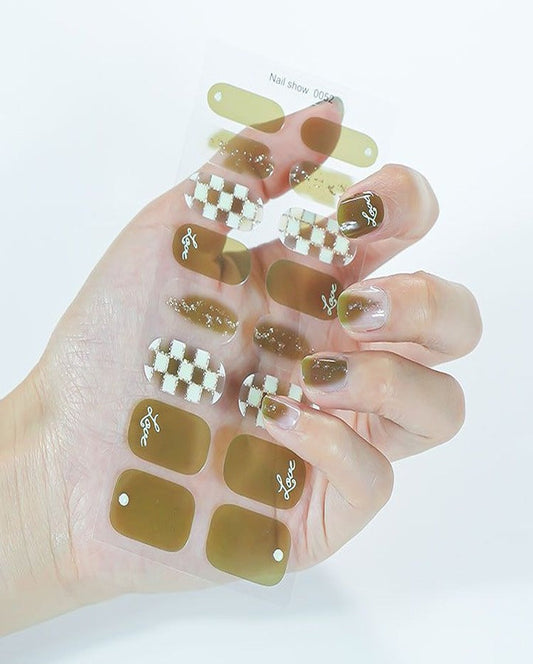Check Love Nail Art Strips