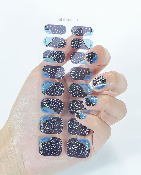 New Black Beach Nail Art Strips