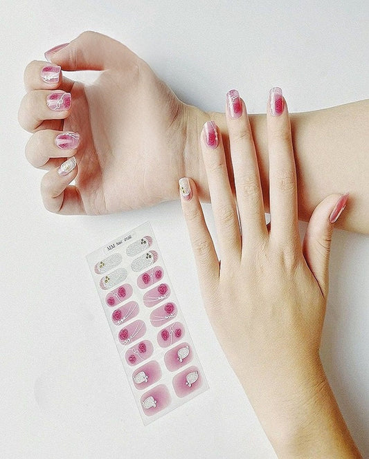Rosy Pink Nail Art Strips