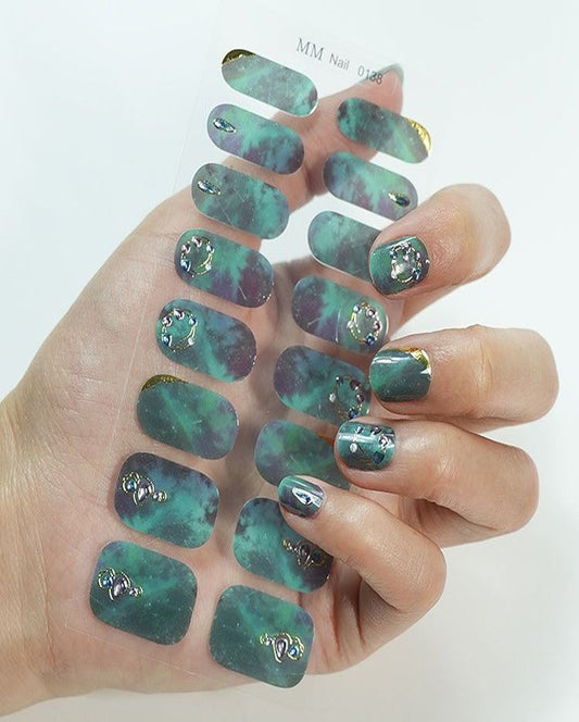 Magical Aqua Nail Art Strips