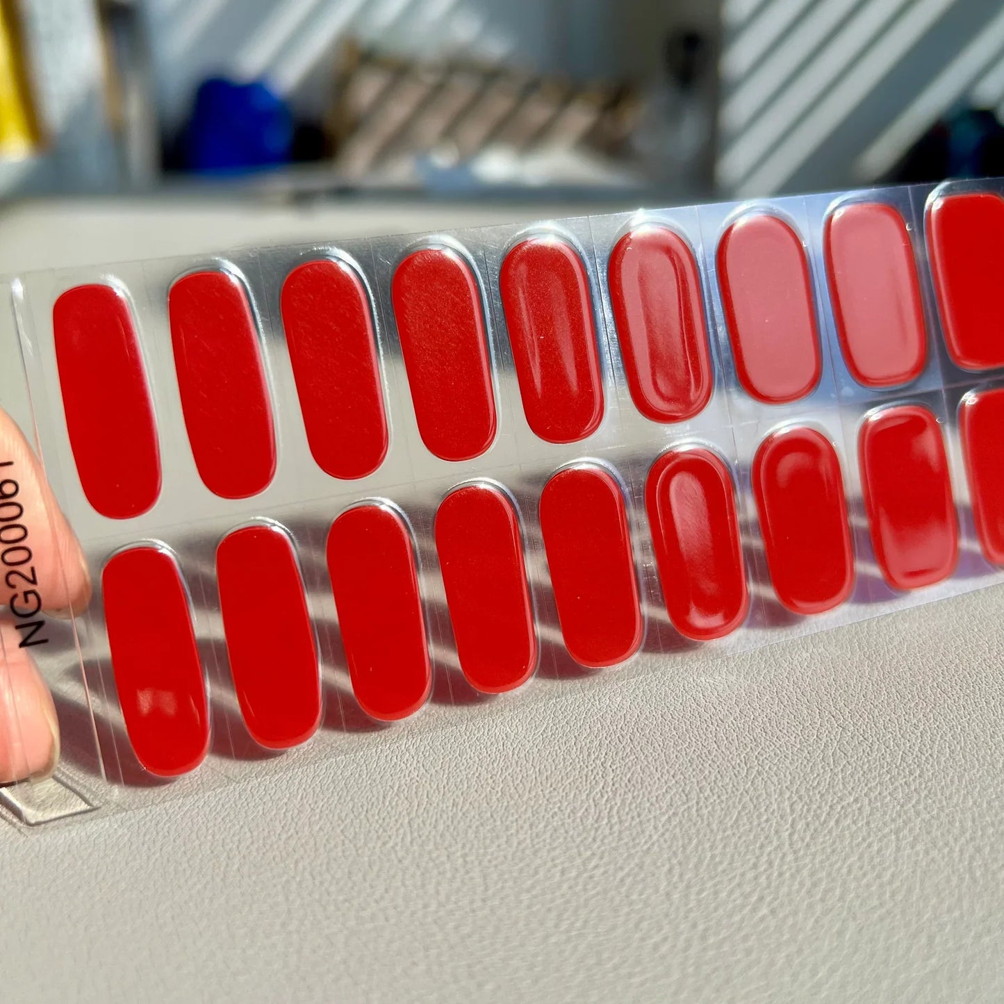 ROSE RED GEL NAILS