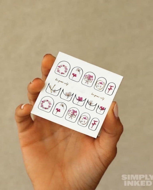Minimalist Floral Nail Art Sticker