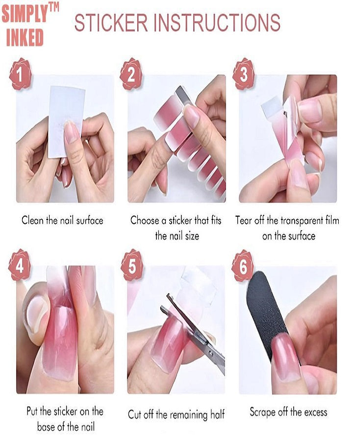 Baby Pink Nail Art Strips