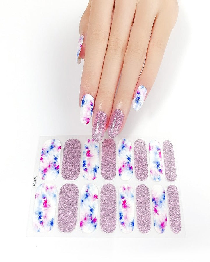 Shimmer Color Splash Nail Art Strips