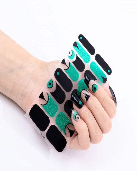 Green Shimmer Art Nail Art Strips