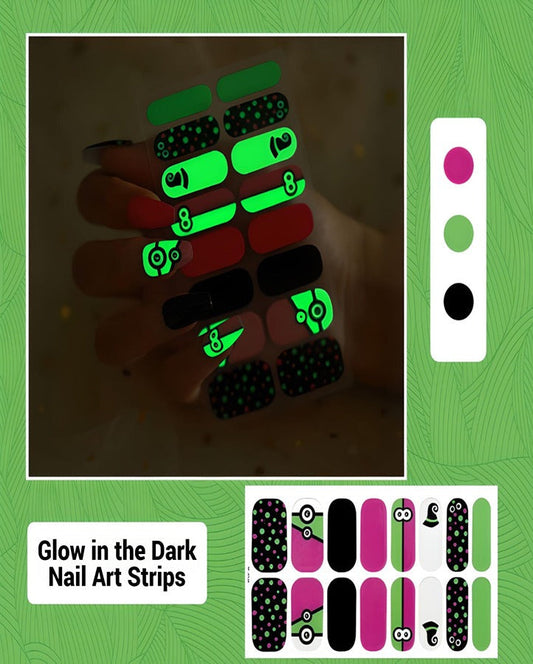 Glow In The Dark Theme Party Nail Art Strips