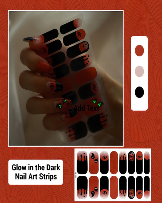 Glow In The Dark Wild Ghosts Nail Art Strips