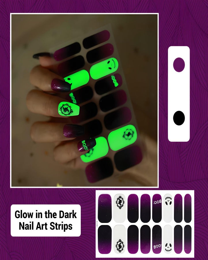 Glow In The Dark Shady Night Nail Art Strips
