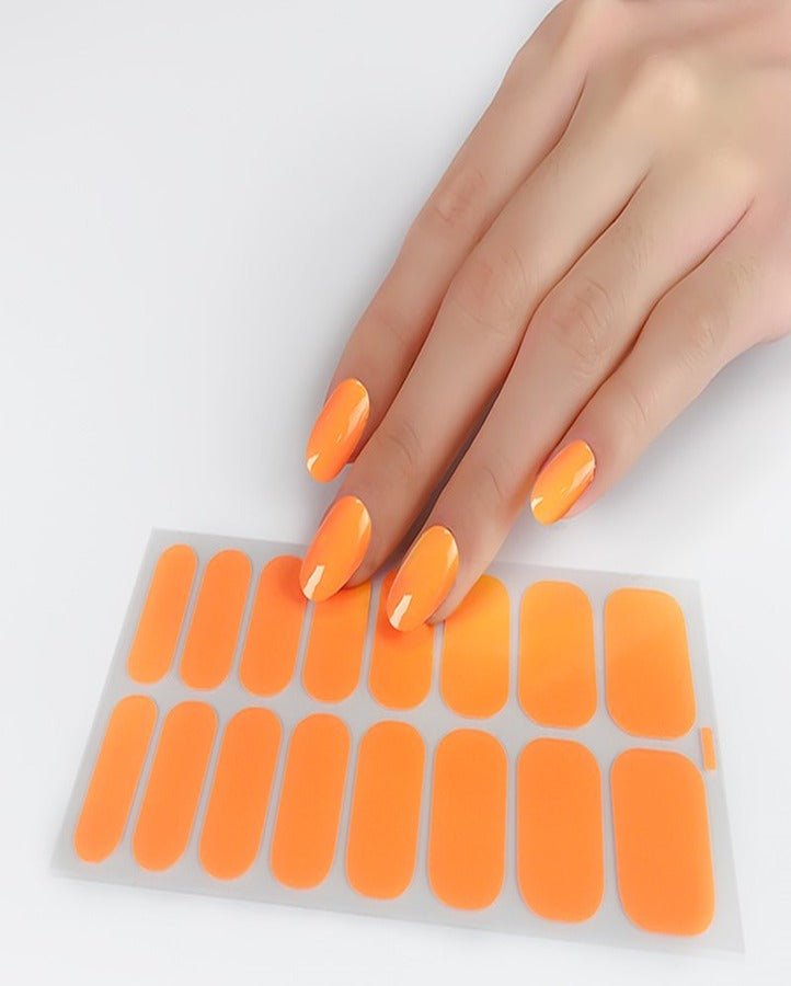 Bright Orange Nail Art Strips