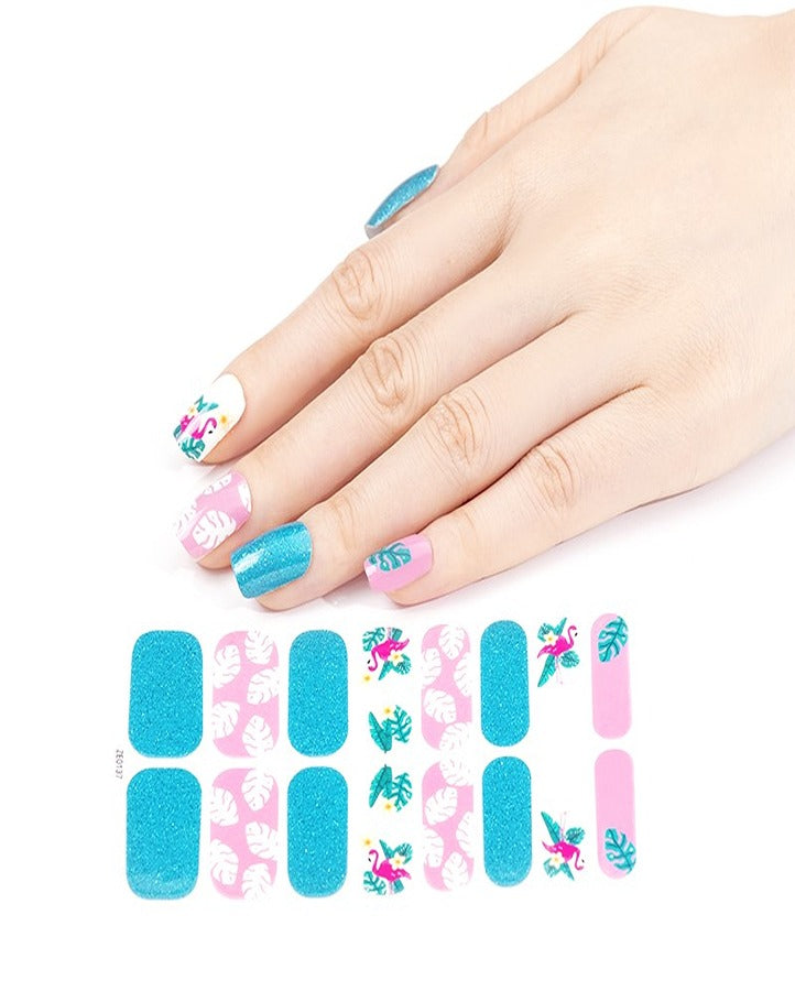 Flamingo Rush Nail Art Strips